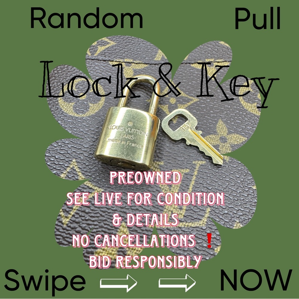 Louis Vuitton Gold Lock and Key